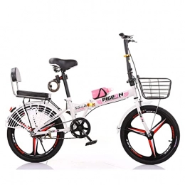 LZZB vélo LZZB Vélo Pliant pour Adultes, vélos de Montagne légers, Cadre en Alliage Solide avec Frein à Disque, 20 Pouces adapté à 135-175 cm, Rose, 20 Pouces