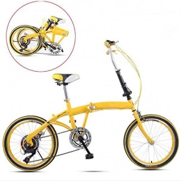LFEWOZ vélo Léger 6 Vitesses - 20 Pouces Roues Cruiser Bikes Unisexe Mini Mini Pliant Vélos pour Adultes Adolescents étudiant à vélo Bike City Bike