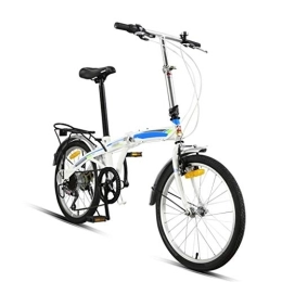TYXTYX Vélos pliant Léger Pliable Vélos, 20" 7 Vitesses Folding Bike avec Cadre en Acier à Haute Teneur en Carbone, Adulte Vitesse Variable Voyage vélos for Adultes