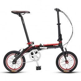 MJY vélo MJY Mini vélo pliant, vélo pliable à une vitesse de 14 'pour adultes, vélo pliant léger pour étudiants juniors, portable léger, Noir