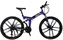 MJY vélo MJY Vélo 26 / 24 pouces VTT, vélo pliant Softtail en acier à haute teneur en carbone, siège réglable pour vélo de montagne tout-terrain, double absorption des chocs 6-11, 26 pouces