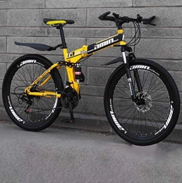 MJY vélo MJY Vélo 26 pouces vélos vélos en acier à haute teneur en carbone Softtail vélo léger pliant vélo avec siège réglable Double frein à disque ressort fourche 5-25, 24 vitesses