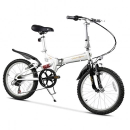 MJY vélo MJY Vélos de montagne pour adultes, vélo à suspension complète de 20 pouces à 6 vitesses, cadre en acier à haute teneur en carbone, vélo de montagne pour femmes pour hommes, vélo pliant