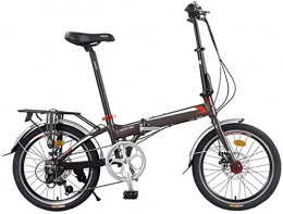 Mnjin vélo Mnjin Vlo de Route Pliant Cadre en Aluminium de Bicyclette pour vlo portatif pour Hommes et Femmes 20 Vitesses 7 Pouces