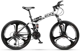 MOLVUS vélo MOLVUS Vélo de montagne pliable pour homme, 24 / 26 pouces en aluminium, vélo de ville, 21 niveaux, 61 cm