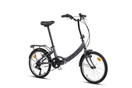 Moma Bikes vélo Moma Bikes Vélo de Ville Pliant First Class 20", Aluminium, SHIMANO 6V, Selle Comfort