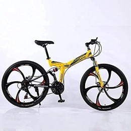  Vélos pliant Mountain Bike，Adult Folding Mountain Bike 26 inch 27Speed Variable Speed Road Bicycle Cycling Off-Road Soft Tail Bicycle Men Women Outdoor Sports Ride 3 Wheels- 26" 21, superiorquality