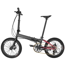  vélo Mountain Bike Folding Bike Comfortable Seat, Anti-Skid and Wear-Resistant Tires, High Carbon Steel Frame, 20 inch Black Bike