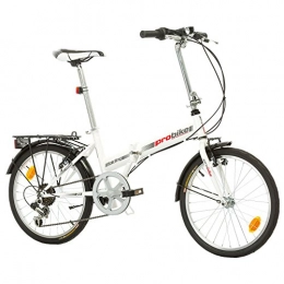 Multibrand Distribution Probike Folding 20 Pouces vélo Pliant, vélo Pliant, Shimano 6 Vitesses, vélo Homme et vélo garçon, Convient de 155 cm à 185 cm