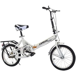 MXCYSJX Vélos pliant MXCYSJX Mini Vélo Pliant Léger De 20 Pouces Petit Vélo Portable, Voiture D'étudiant De Vélo Pliant Femelle Adulte pour Adultes Hommes Et Femmes, Blanc