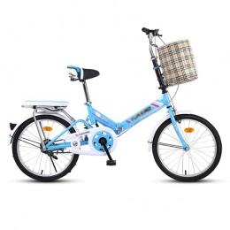 N / A Vélos pliant N / A HAIZHEN - Vélo Pliante, Vélos De 16 Pouces pour Adolescents Adultes, Hommes Et étudiant pour Femmes City City City Compact Commuter Bicycle(Color:Bleu)