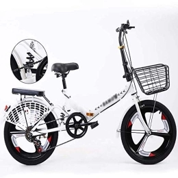 N\A vélo NA ZGGYA Vélo Hybride Adulte avec Cadre arrière Porteur, vélos pliants Vélo à vélo de 20 Pouces Vélo à vélo de Suspension léger Système Anti-Skid