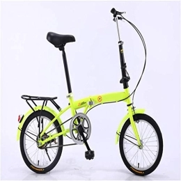 Nfudishpu Vélos pliant Nfudishpu ultraléger vélo Pliant Portable pour Enfants Hommes et Femmes Cadre en Aluminium léger Plier Bike16 Pouces, Jaune