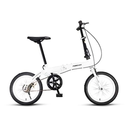 Ownlife vélo Ownlife 16inch Portable Rapide Jantes Pliante Roue de Bicyclette Rapide Fold Route Adulte Cyclisme BMX Mini Cadeau d'anniversaire (Color : White)