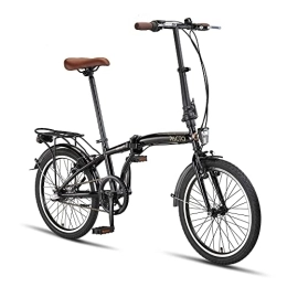 Generic Vélos pliant PACTO Eleven Vélo pliable de 20" de haute qualité 27 cm Cadre en acier Shimano Nexus 3 vitesses, vélo de ville pliable facile à plier en 10 secondes, vélo pliable V-Brakes Pliant (noir)