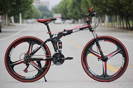 BLTR vélo Pratique Vélo de Montagne Ultra-léger Pliable 4 Variables Vitesse Double Frein Pliant vélo for Homme et Femmes vélo Adulte Haute qualité (Color : Black 3 Blade, Size : 21)