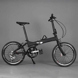 BLTR vélo Pratique Vélo Pliante de 20 Pouces avec V Brakes 8 Vitesses Mini-vélos Alliage d'alliage en Alliage d'aluminium Pliant vélo Pliante Haute qualité (Color : Black, Size : 8 Speed)