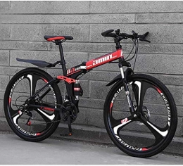 Qinmo vélo Qinmo VTT Pliant Vlos Fourche Suspension avec 26 Double Speed antidrapante Cadre lger en Aluminium avec 26 Double Disque de Frein (Color : C-Red)