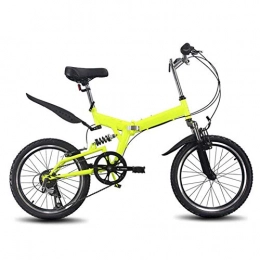 QNMM Série de bicyclettes Pliantes, idéales pour la Conduite en Ville et Les déplacements, Roues de 20 Pouces,Yellow