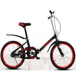 QYCloud vélo QYCloud Vélos de Route pour Adultes Hommes et Femmes, vélos pliants Portables pour Poids léger, Mini vélo Adulte avec Frein en V, Noir