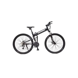 QYTEC Vélos pliant QYTEC zxc Vélo de montagne pliable en alliage d'aluminium pour homme 29 pouces 30 vitesses adulte tout-terrain frein à disque pour homme et femme (couleur : noir)