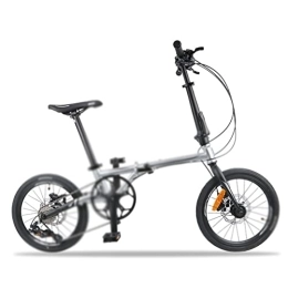QYTEC vélo QYTEC zxc Vélo pliable pour homme 9 vitesses en acier chromé molybdène frein à disque vélo pliable 16 pouces 349 (couleur : blanc, taille : 9)