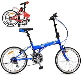 RENXR vélo RENXR Enfants Vélo De Montagne 20 Pouces Vélo Pliant 21 Vitesses Vélo Banlieusard Poids Léger Absorption des Chocs Femmes / Adulte / Étudiant / Vélo Voiture, Bleu