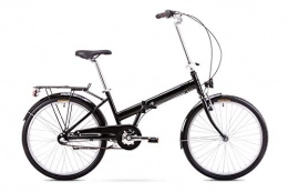ROMET Vélos pliant ROMET JUBILAT Vélo de Ville Unisexe pour Adulte Noir Mat / Brillant Taille M