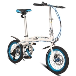 RPOLY Bikes Vélo de Ville Pliant, 6 Vitesses Pliable vélos Vélo Pliant Unisexe avec Cadre en Aluminium Pliant,