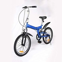RR-YRL vélo RR-YRL 20 Pouces Portable vélo Pliant, vélo Pliant Etudiante, Vélo antichocs, 4 Couleurs, Bleu