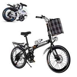 SEESEE.U vélo SEESEE.U Vélo Pliant pour Adulte, Mini-vélo Portable Ultra-léger pour étudiant à Vitesse Variable de 20 Pouces, Frein à Disque Double Avant et arrière Siège à 6 Vitesses réglable