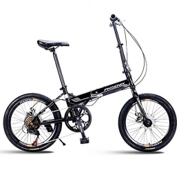 ZTBXQ vélo Sports de plein air banlieue ville vélo de route vélo montagne adultes vélos pliants 20 "7 vitesses frein à disque mini vélo pliable en acier à haute teneur en carbone léger portable cadre renforcé