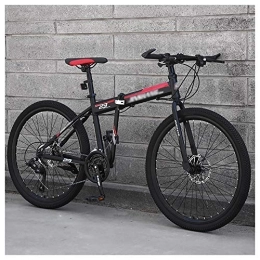 STRTG Bicyclette de Montagne Pliable,Hors Route Bike,Velo Pliant, vélo de Route vélo de Plein air, 21 * 24 * 27 Vitesses 24 * 26 Pouces Acier Haute Teneur en Carbone vélo Portable