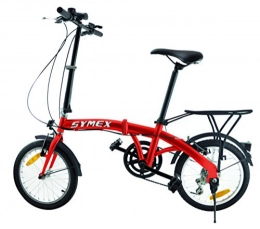 Symex Vélo Pliant 16" 6 Vitesses Shimano - Couleur Rouge