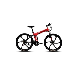 TABKER Vélos pliant TABKER Vélo Vélo Vélo Vélo Vélo Fat Vélos Vélos Vitesse 26 Pouces 21 Vélos Vélo Homme Frame d'alliage d'aluminium (Color : Red, Size : 27)