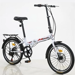 TAURU vélo TAURU Vélo de route pliable de 50, 8 cm, vélo portable à vitesse variable pour étudiants, hommes, garçons, filles et femmes (blanc)