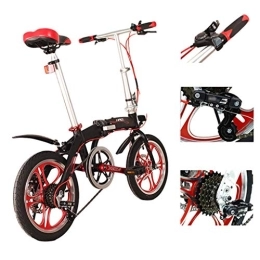 TYXTYX vélo TYXTYX Vélo Pliant, Vélo 16 Pouces Roue, Ultra-léger Portable for Adultes Hommes Femmes Compact, Sièges Vélos for Le Confort, Cadre en Aluminium Léger
