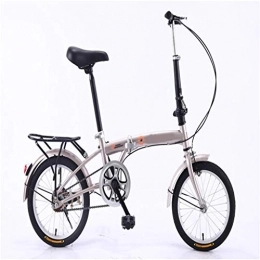 PHY vélo Ultraléger Portable Vélo Pliant pour Les Enfants Et Les Femmes Hommes Lightweight Cadre en Aluminium Fold Bike16 Pouces, Gris