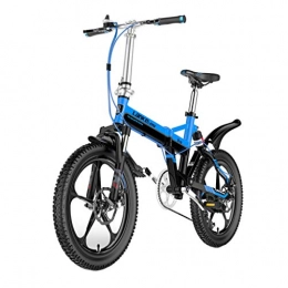UPOLW-B vélo UPOLW-B Vélos Pliants Adultes, Vélos De Ville à 7 Vitesses, Vélos Portables pour Hommes Et Femmes0624-Z(Color:Bleu)