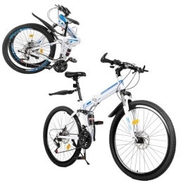 DCSYOG Vélos pliant VTT 26 pouces pliable 21 vitesses vélo adulte VTT vélo frein à disque vélos pour filles garçons hommes et femmes