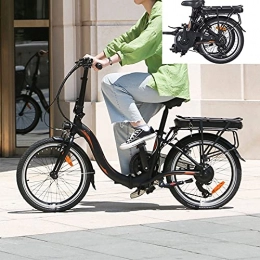 CM67 vélo VTT Electrique Homme Conduisez à Une Vitesse maximale de 25 km / h Velo Femme Adulte Capacité de la Batterie Lithium-ION (AH) 10AH Vlo Pliable Jusqu Dimension des pneus 20 Pouces, Noir