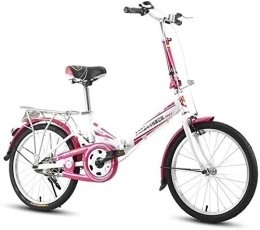 NOLOGO Vélos pliant Vélo Adultes Pliant Route vélo Pliant Mini Ultraléger vélo Shopper vélo étudiants vélo 20 Pouces (Color : Pink 1)