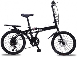 mjj Vélos pliant Vélo de montagne pliable 20 en acier au carbone - Vélo tout suspendu pour homme / femme - Frein à disque B.