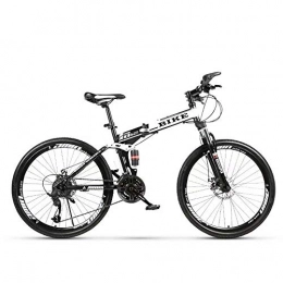 ZXM vélo Vélo de Montagne Pliable 24 / 26 Pouces, vélo VTT avec Roue à Rayons, Blanc