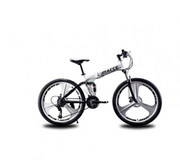 Vélo de montagne pliable 24/26 pouces, vélo VTT à haute teneur en carbone avec 3 roues de coupe, vélo de montagne semi-rigide léger à 27 vitesses Cadre de suspension de vélo tout-terrain Siège