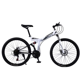 Fgertt vélo Vélo de Montagne Pliables VTT Vélos de Route 24 Pouces Poids léger Mini Vélo Pliant Petit Portable Vélo Étudiant Adulte (White)
