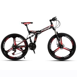 ITOSUI vélo Vélo de montagne pliant 24 vitesses cadre en acier vélo de montagne 26 pouces roue double suspension vélo pliant, vélos de montagne semi-rigides pour adulte, cadre en acier à haute teneur en carbone