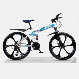 PengYuCheng vélo Vélo de suspension pour vélo de ville pour hommes, vélo de montagne, suspension totale, vélo pliant 24 vitesses, 26 pouces, suspension avant et arrière entièrement réglable, vélo tout terrain q16