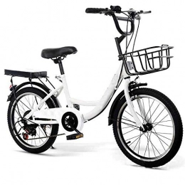Fetcoi Vélos pliant Vélo de ville pour enfant - 20 pouces - Unisexe - Blanc