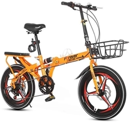 MGE vélo Vélo Enfants, Bicyclettes d'enfant Vélo Pliant extérieur Motorhome étudiants Vitesse VTT extérieure Racing Buggy 16 Pouces 20 Pouces Maj Frein à Disque vélo (Color : Orange, Size : 20inches)